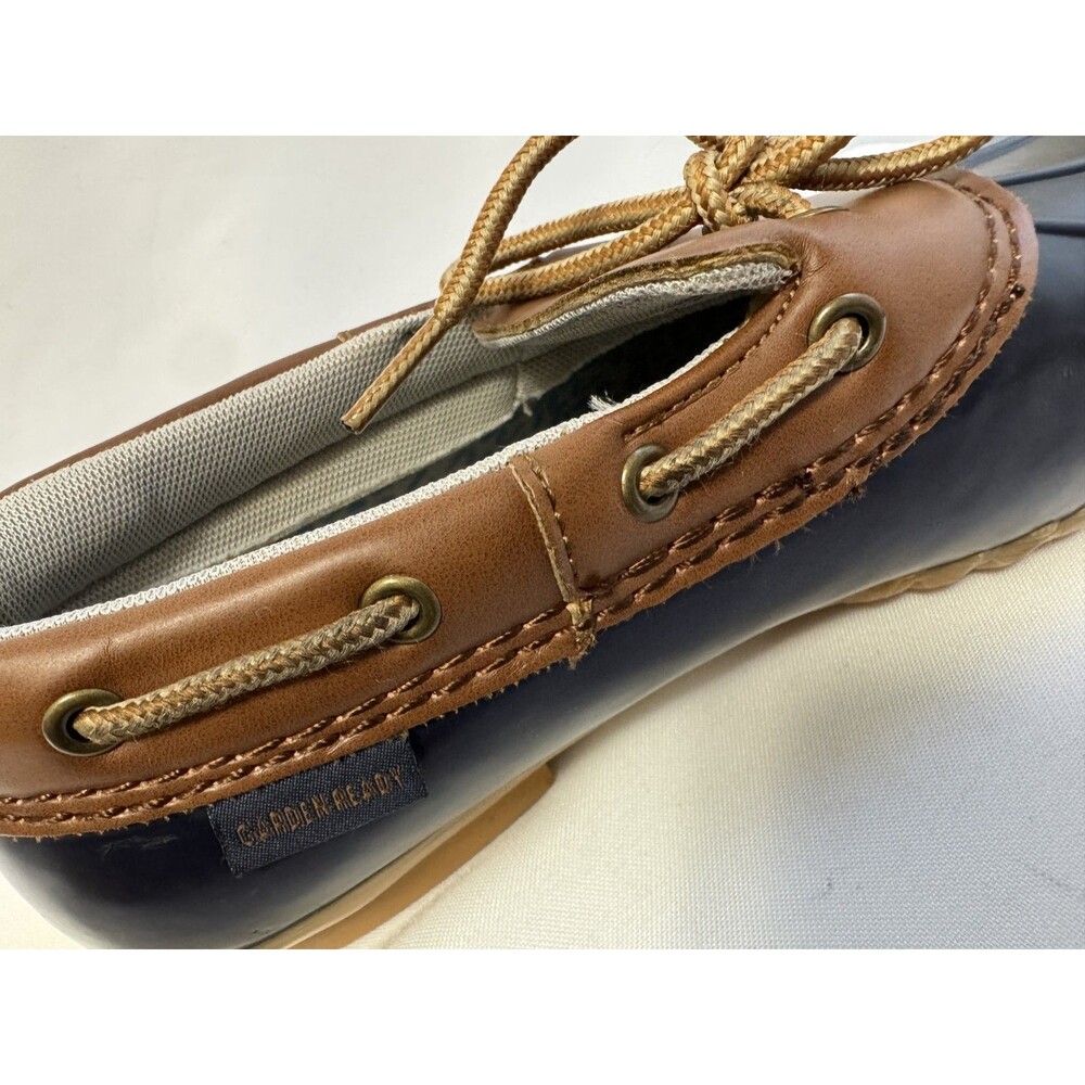JBU by Jambu Gwen Weather Ready Duck Slip-On Rain Shoes Navy Brown Women’s  Sz 7 - Picture 9 of 13